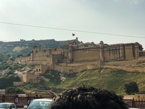 Jaigarh Fort in the background of Amber palace